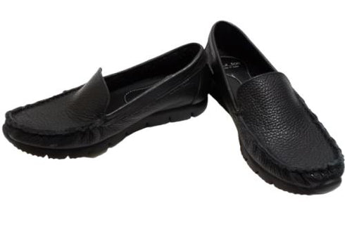 【arui_toe 3950BL ブラック】本革コンフォートスリッポン